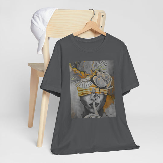 Tee-Shirt, Silencio,(grey) front print