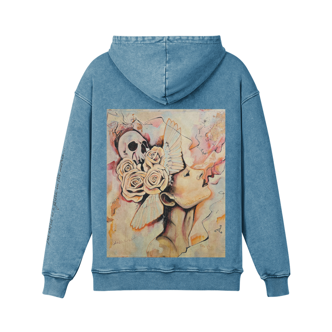 Hoodies freya back print washed style