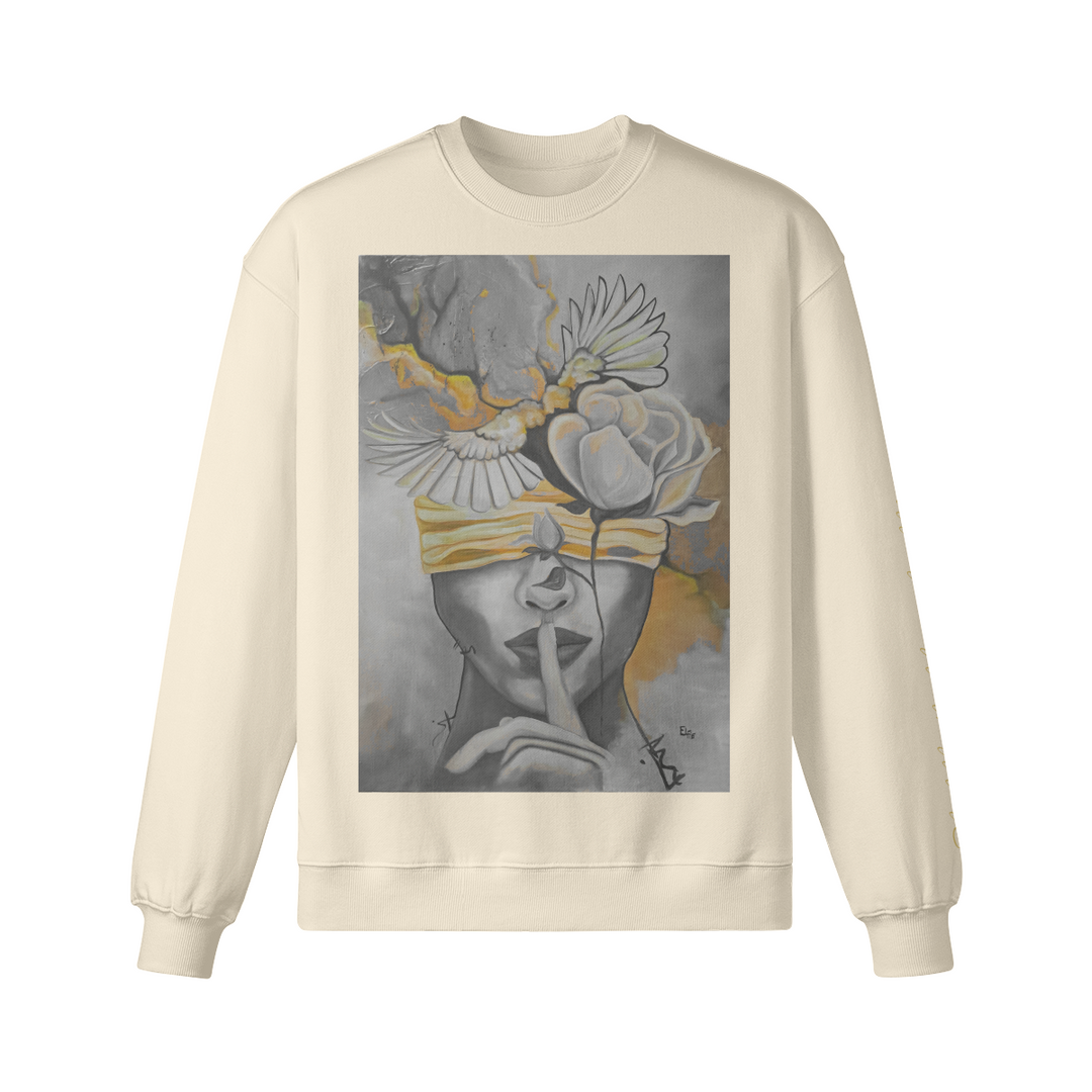 Crew neck (Silencio yellow) front print